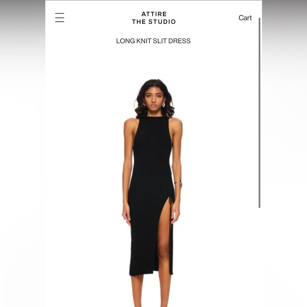 Attire the studio black cotton knit dress (size XS)